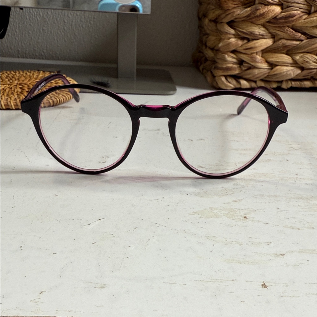 Givenchy Stylish Round Glasses With Purple Accents